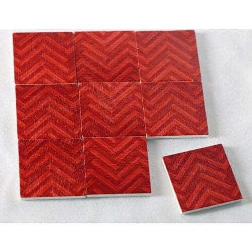 Vivid 9Pcs Non-fading Mini Dollhouse Floorboards Candlestick Wood Miniature Floorboards High Simulated for Decoration