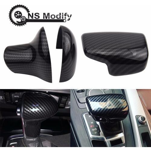 NS Modify Car ABS Carbon Fiber Speed Gear Shift Knob Cover Cap For Audi A3 8V S3 A4 B8 A5 A6 C7 S6 A7 S7 A8 Q5