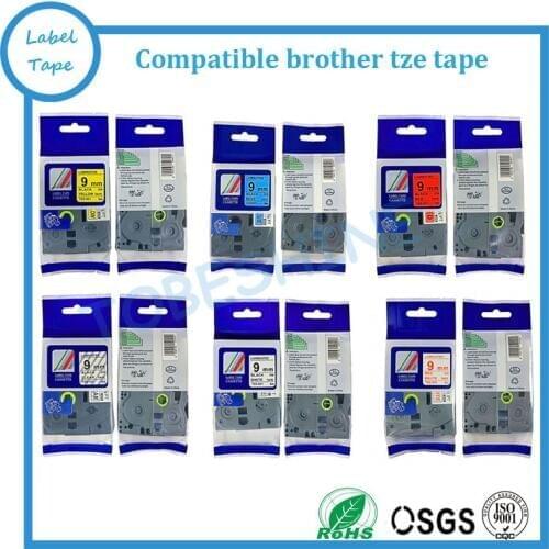 Free shipping 9mm Compatible brother tz strong adhesive laminated tape tze s221 TZ s221 TZe-s221 tz-s221 black on white