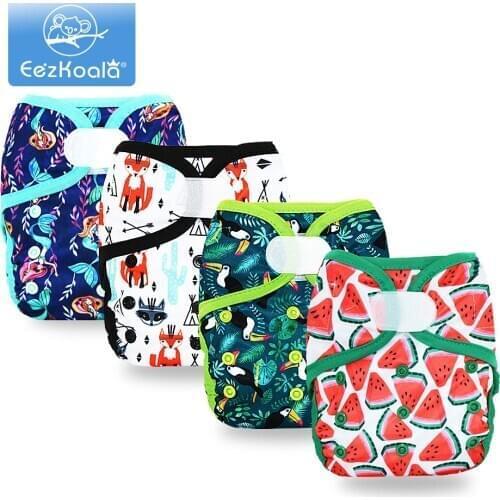 EezKoala One Size Cloth Diaper Cover Baby Washable Cloth Diaper Waterproof Cover Nappies Reusable Adjustable Pocket Diaper