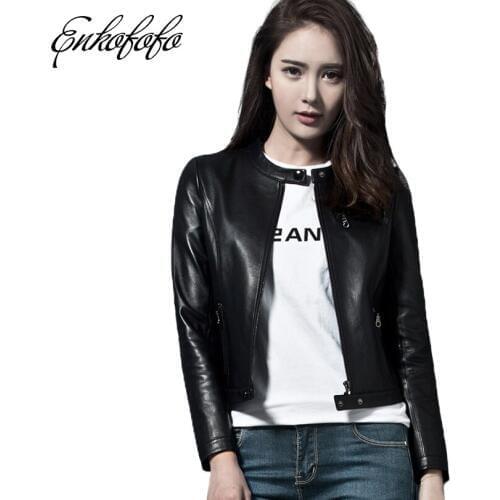 Женские кожаные куртки Enkofofo China At AliExpress