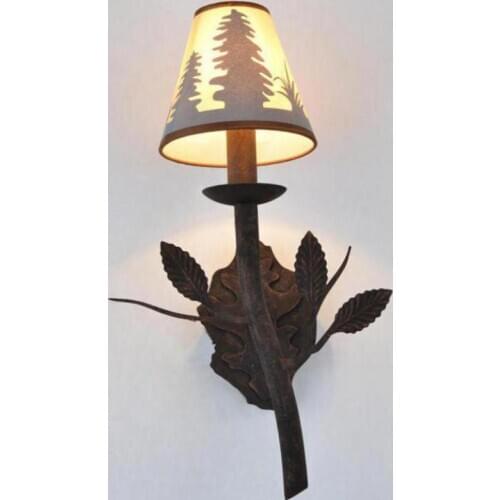 Europe Vintage Cloth lampshde Iron wall Lamps Aisle Led Wall Lamp Restaurant American Style kids Lighting children lamp E14 Led