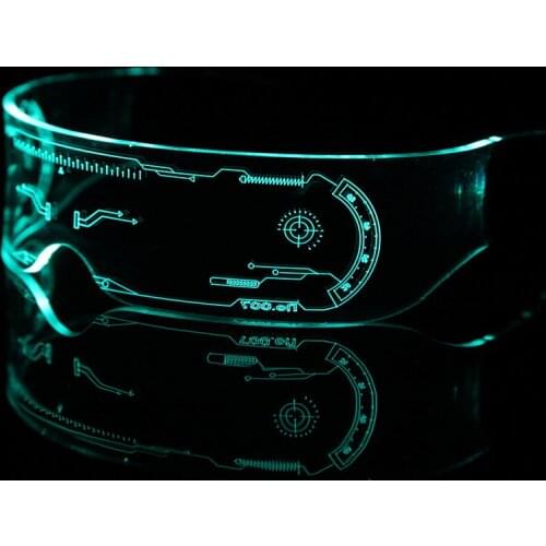 Future technology sense colorful light-emitting LED glasses cool photo sci-fi bar Bengdi photo glasses