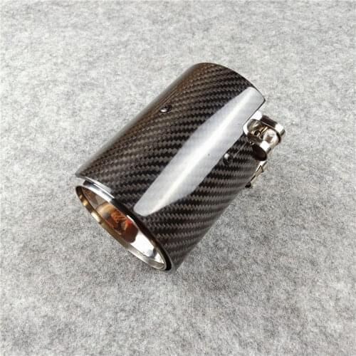 1 PCS New Style With M Performance Car Glossy Exhaust Tail Tips Auto Muffler Exhaust Pipes For F87 M2 F80 M3 F82 F83 M4