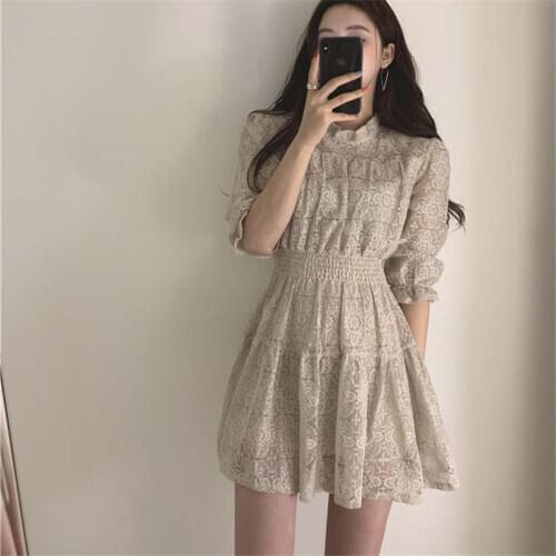 HziriP Chic Waist-Controlled Gentle Cute Girls Female 2020 Princesses Sexy Women Stylish All-Match Sweet Elegant Mini Dresses