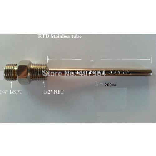 L=200mm Stainless 304 tube RTD thermowell