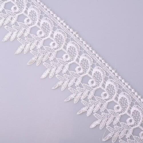 2 meter 8.5 cm Lace Trim Ribbon for Dress Garment Home Textiles Lace Fabric DIY Crafts Trimmings Sewing Off White Light Brown