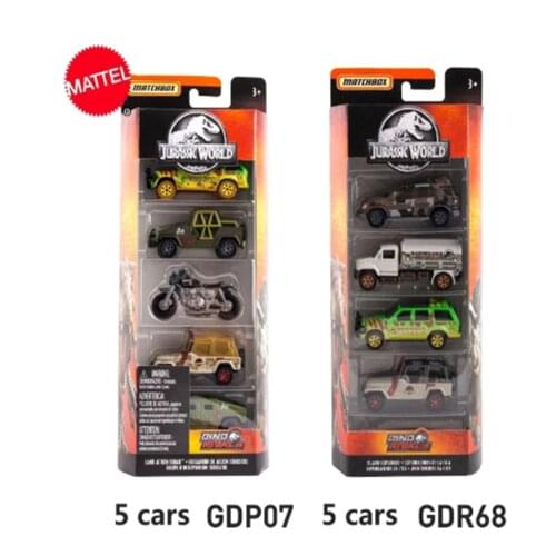 Mattel Matchbox 1:64 Jurassic World Movie Alloy Car of The Same Model 5 Sets Model Car Collection Kids Toys FMX40