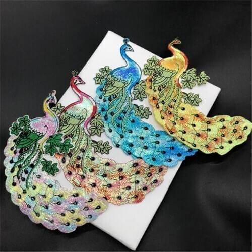 Maxsin 1 Pc Phoenix Embroidered Patch Iron On Garment Appliques Patches for Clothes Cheongsam Wedding Dress Accessory DIY