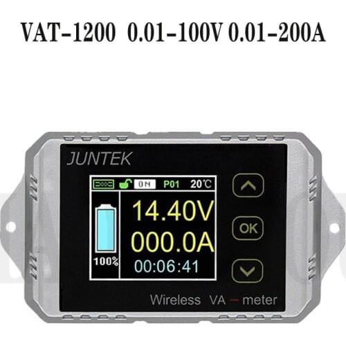 Newer version VAT1200 Color Multifunction Digital LED Power Meter Measure Volt Current Meter Power Capacity KWh Coulomb Meter