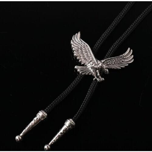 Fashion Indian Eagle Pendant Necklaces Dance Bolo Tie Necklace Western Cowboy Rodeo Leather Belt Necktie For Men Women