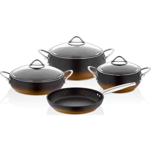 2021 POT SET Falez 7 piece non-stick granite pots fireproof first class quality turkish production asia europe