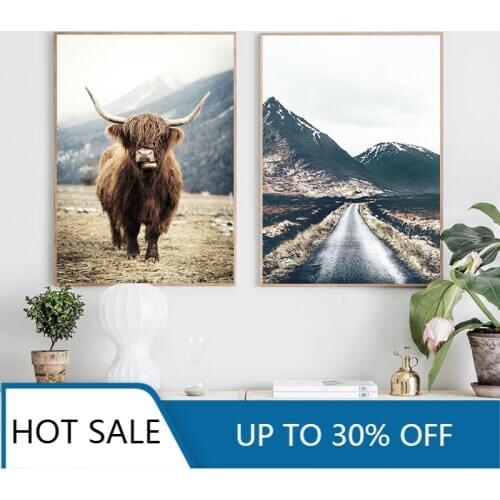 Wall Art Landscape Nordic Nine Arch Bridge Foggy Forest Canvas Painting Posters Prints Scandinavian Wall Decor Retro