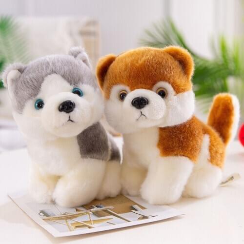Real Life Standing Plush Toys Soft Lifelike Dog Stuffed Animal Kids Baby Christmas Gifts