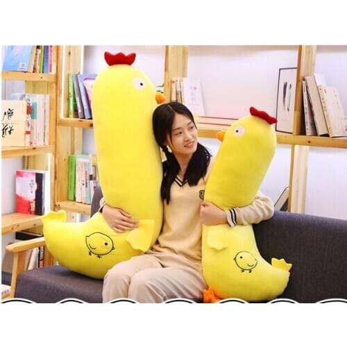New toy sofa cushion cartoon yellow chick plush toy soft doll throw pillow birthday gift w1889