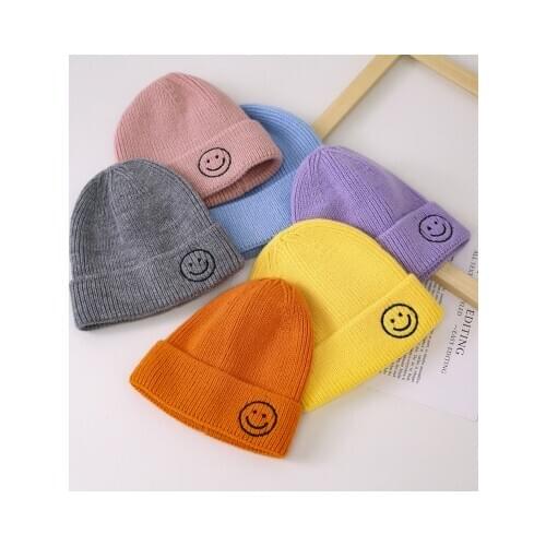 2020 New Baby Beanie Hat warm Autumn Wool Knit Beanie Hat Cuff Beanie Cap for Girls Boys Spring Skull Hats for baby 1-6 years