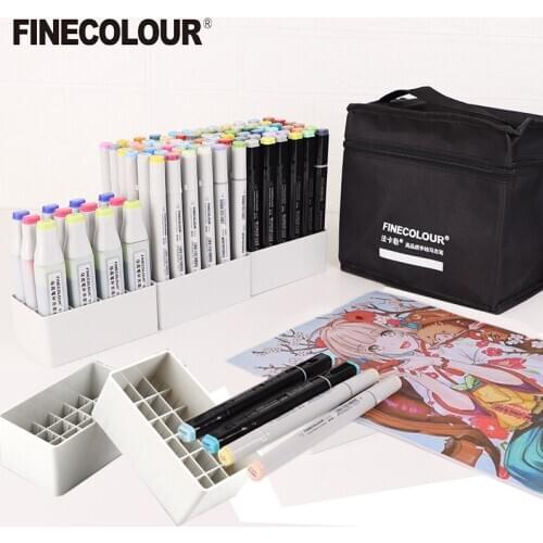 Finecolour EF100/101/102/103 Marker Pens Storage Bag & Base 12/24/36 Holes Multifunctional Base Penholder Ink Base Markers Base