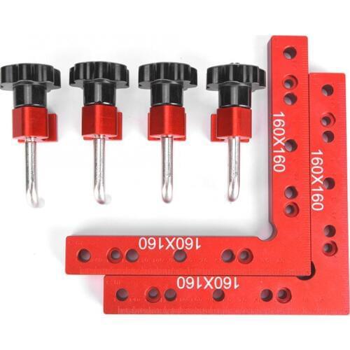 Right Angle Positioning Ruler Aluminum Alloy 90 Degrees L-Shaped Woodworking Carpenter Tool with Scale Measuring Tool