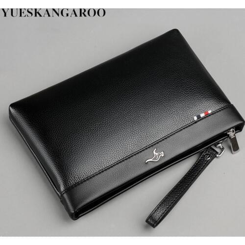 Luxury Brand Business Men Wallet Leather Man Clutch Bag Coins Pocket Purse Casual Envelope Long Wallets Male Handy Bag For IPAD