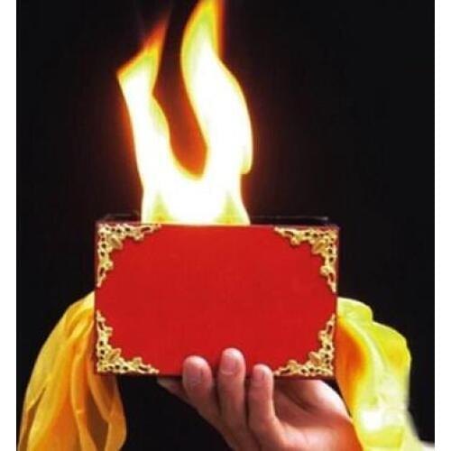 Silk Through the Fire/Fire box - Magic Trick,Stage Magic,close up,Fun,mentalism,Street,Accessories,Magia Toys,Joke,Gadget