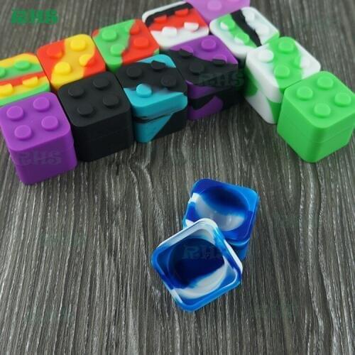 Lego silicone jar container 11ml 100% silicone made containers small silicone non-stick container dab wax container 20pcs