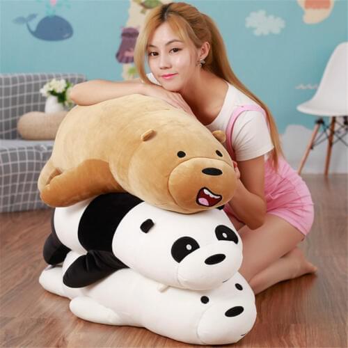 50cm 70cm 90cm super soft Stuffed panda doll bear doll pillow the girl sleeping pillow