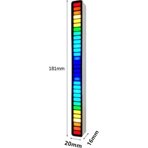 Led Atmosphere Light RGB Music Rhythm Light Sound Control Light Voice-Activated Ambient Light For Car Desktop Home Audio Styling