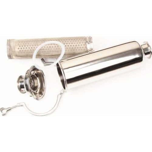 Tri Clamp In-line Filter Strainer fit Pipe OD 63mm Stainless Steel SS304 Length 380mm