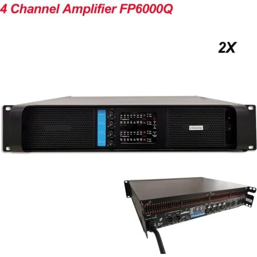 2Pcs/Lot High Performance FP6000Q Sound Aound Amplifier 4x700Watts 4 Channel PA Speakers Lab Gruppen For DJ Disco KTV Equipment