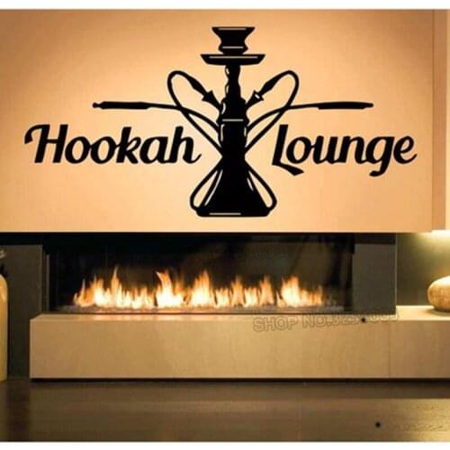 Vinyl Sticker Shisha Hookah Mural Decal Wall Decor Poster Art Waterpipe House Cafe Smoke Shop Store Window Outdoor Sign L846