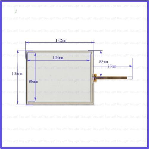 ZhiYuSun 132*105 6.4 inch 4 wire TOUCH SCREEN width 132mm length105mm for gps glass touch panel this is compatible
