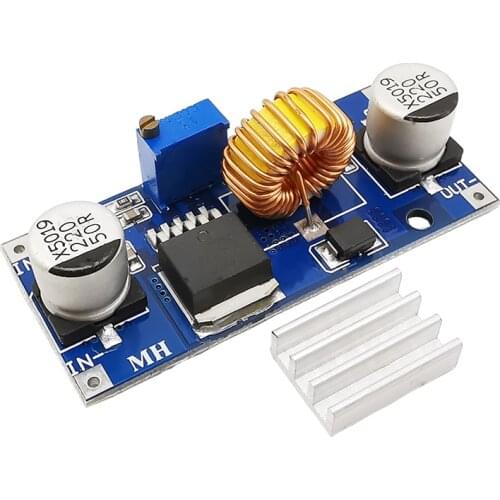 1Pcs 5A XL4015 DC-DC Adjustable Buck Converter Module 4~38V to 1.25-36V Step Down Power Supply High Efficiency Voltage Regulator