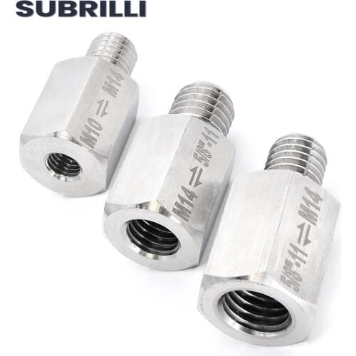 SUBRILLI 1pc Stainless Steel Adapter For Diamond Drilling Core Bit Angle Grinder M14 To M10 Or M14 To 5/8"-11 Or 5/8"-11 To M14