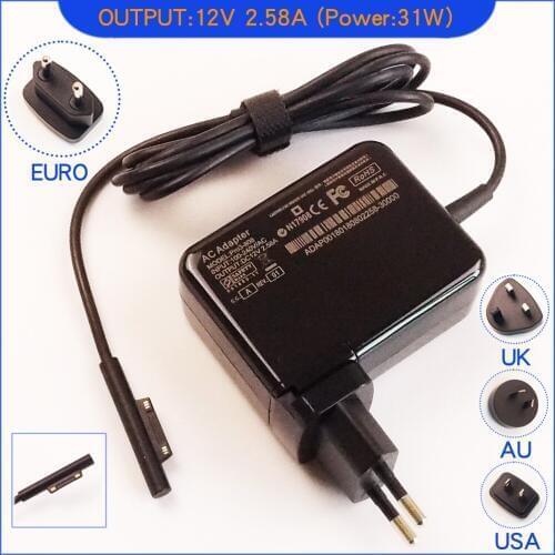 12V 2.58A AC Adapter Power Supply Battery Charger for Microsoft Surface Pro 3 Pro 4 (i5 i7 ) Tablet 1625