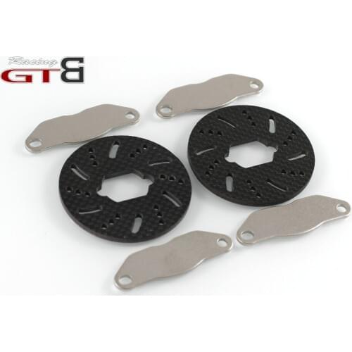 GTBracing 4pcs stainless steel brake pad & 2pcs carbon fiber brake disc for LOSI 5IVE-T