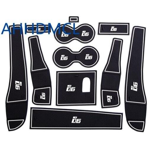 AHHDMCL Car Door Groove Mat Gate Slot Cup Armrest Storage Pad Mat For Roewe i6