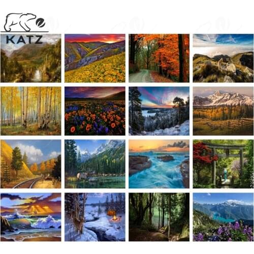 Watercolor Oil Painting Diamond Painting Cross Stitch Home Decor Natural Scenery Snow Mountain Handmade Diy Diamond Mosaic