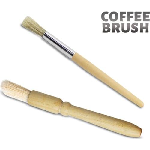 Wood Coffee Grinder Brush Bristle Coffee Mill Cleaning Brush Coffee Machine Brush for Bean Grain Coffee Tool
