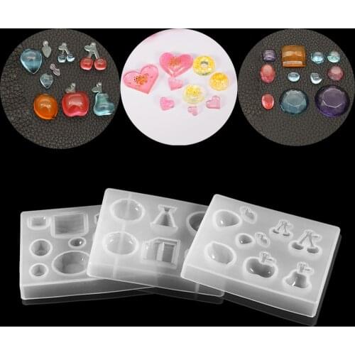 Candy Heart Fruits Pendant Silicone Mold Jewelry UV Epoxy Resin Mold Decorative Crafts For DIY Making Resin Jewelry Tools Molds