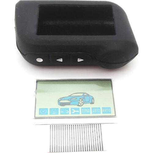 A93 LCD display flexible cable + silicone case for Starline A93 remote controller display with Zebra Stripes free shipping