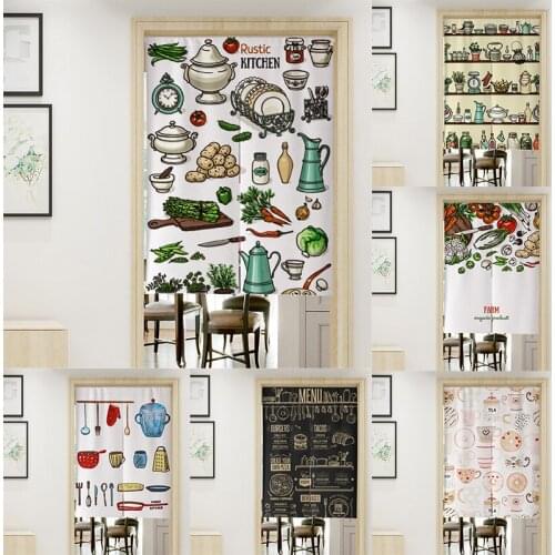 Kitchen Restaurant Half Panel Curtain Door Curtain Half Blackout Curtain Home Decoration Partition Curtain