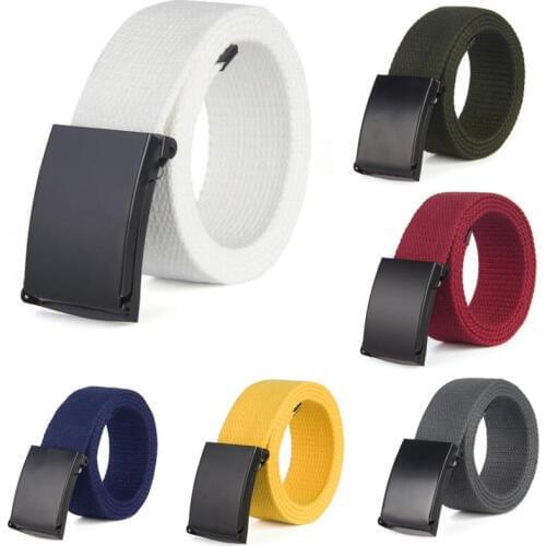 Fashion new unisex Belts High Quality Plain Webbing Mens Female Boys Waist Belt Waistband Casual Canvas Belt