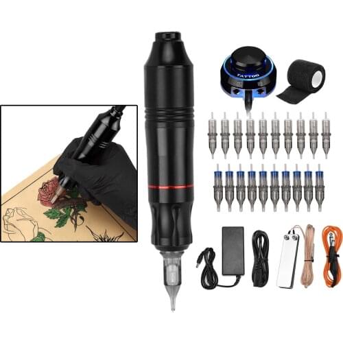 Tattoo Machine Kit Tattoo Power Supply Rotary Pen With Cartridges Needle Tattoo Pen machine For Tattoo Beginners Artist