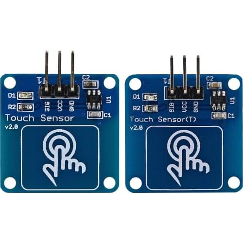 Touch Sensor Kit Touch Button Golden Digital Capacitive Switch Key Module (Direct Mode + Toggle Mode) Compatible for Arduino
