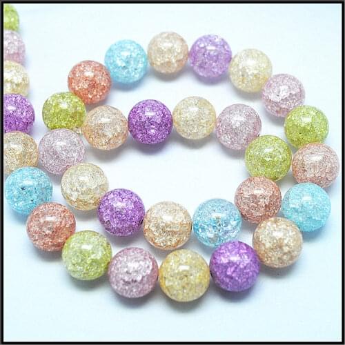 Wholesale crack crystal glass beads multi colors charms beads nice crystal fashion diy jewelry beads accessories