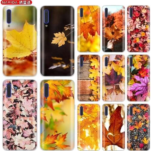 Autumn yellow leaves gold For Case Xiaomi Mi A3 A2 Cc9 8 10 Lite 9 Note 10 Pro A1 Max 3 Shockproof