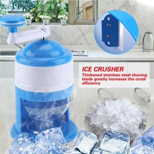 Manual Ice Crusher Hand Crank Manual Ice Crusher Shaver Snow Cone Smoothie Ice Block Making Machine Ice Shaver Ice slush Maker