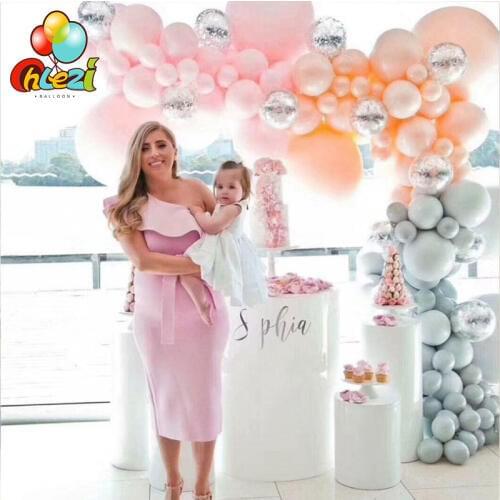 DIY Wedding Birthday party Backdrop Decor Balloons Plastic Balloon Chain Macaron latex ball modelling Chain Arch Decor shower