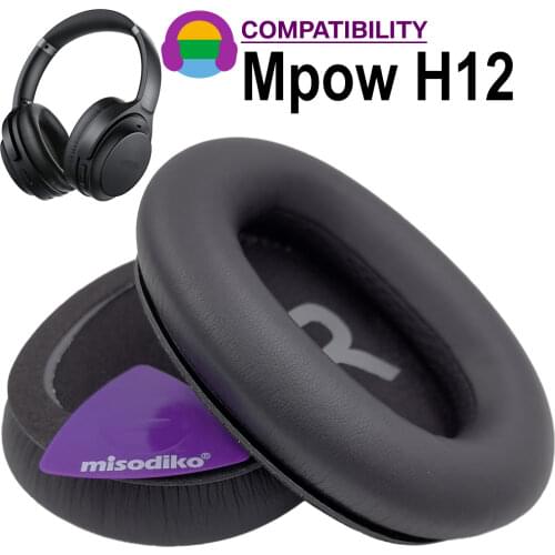 Misodiko Replacement Ear Pads Cushions Kit for Mpow H12/ RCA Bluetooth 5.0 H033C Over Ear Headphones, Repair Parts Earpads Cover