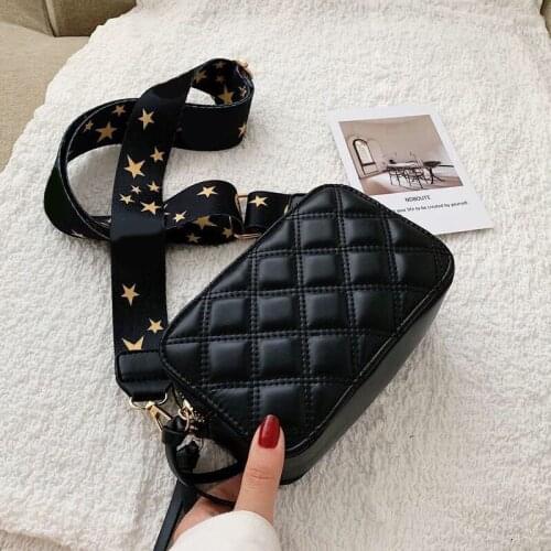 Shoulder Bag Crossbody Bags for Women Handbag Women Bag Purse Retro Fashion 2021 New Trend PU Leather All-match Diamond Lattice